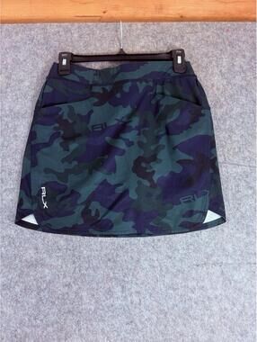 RLX Ralph Lauren Camo Skort Skirt Womens XS Built-In Shorts Pockets Activewear